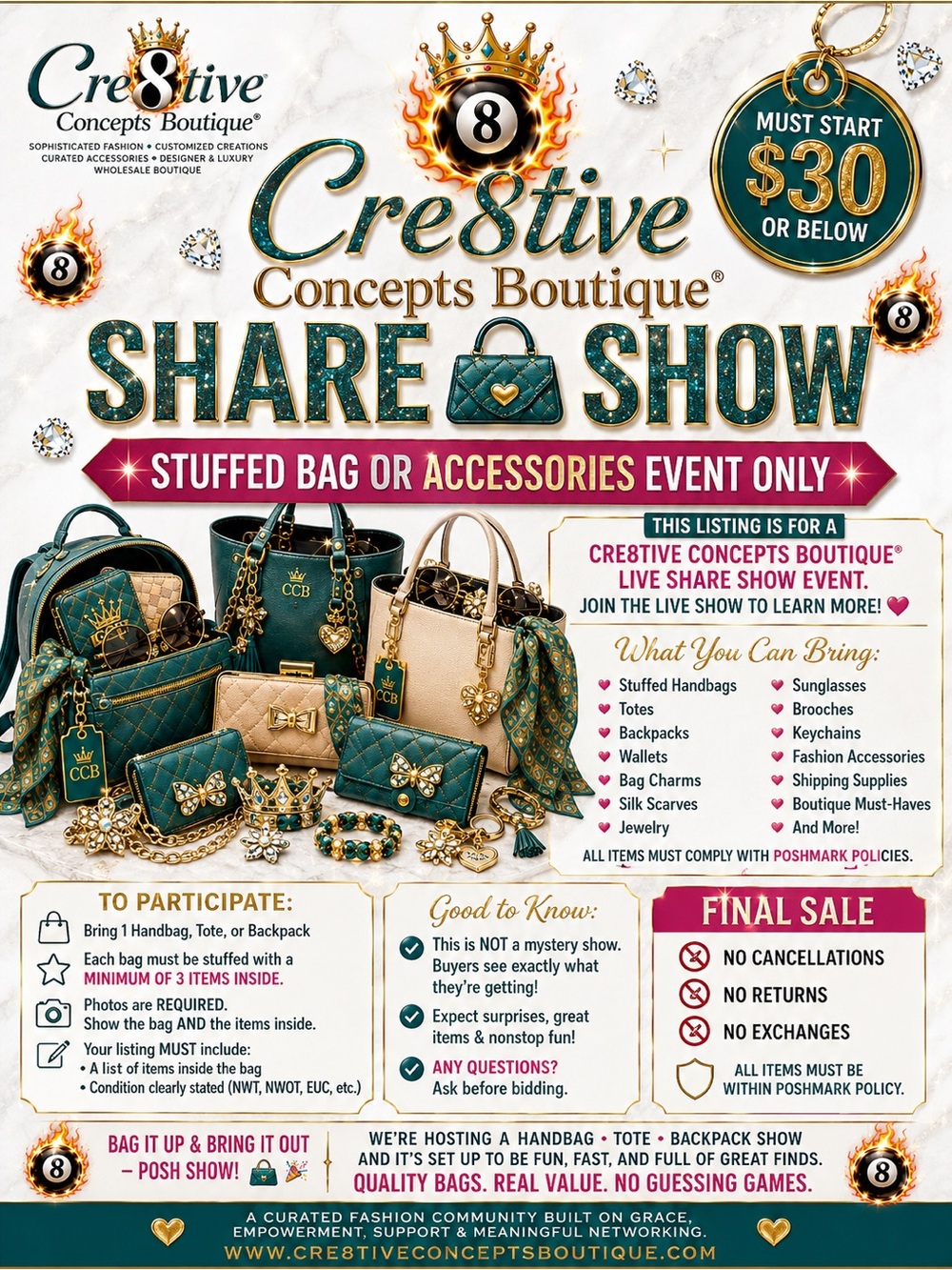 8/25-⬇️ ⬇️ READ- STUFFED BAG OR ACCESSORIES SHARE SHOW